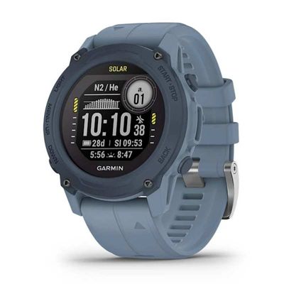 GARMIN Descent G1 Solar สมาร์ทวอทช์ (45.5mm., ตัวเรือนสี Hurricane Blue, สายสี Hurricane Blue)